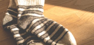 Warm up your feet with socks on long and overnight flights