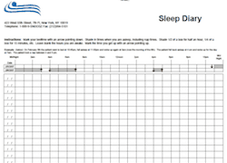 Keep a sleep health journal